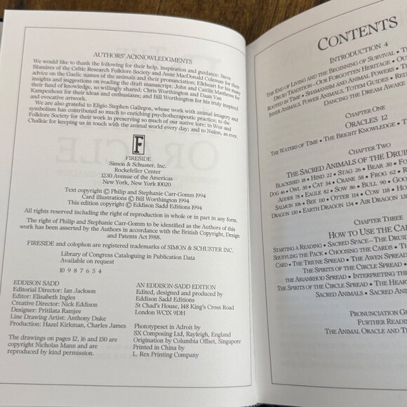 The Druid Animal Oracle Card Set with Mat & Book 1994 Working with the Sacred An - Picture 4 of 8